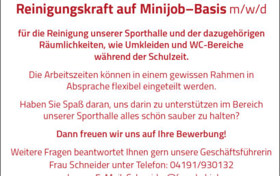 Reinigungskraft auf Minijob-Basis
