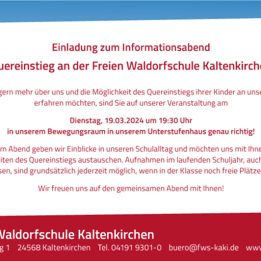Infoabend: Quereinstieg an der FWS Kaltenkirchen