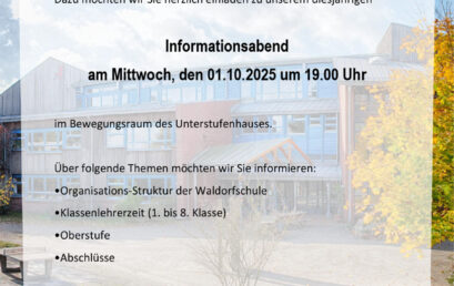 Infoabend für die neue 1. Klasse Sj 26-27